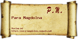 Para Magdolna névjegykártya