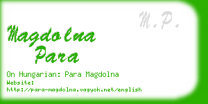 magdolna para business card